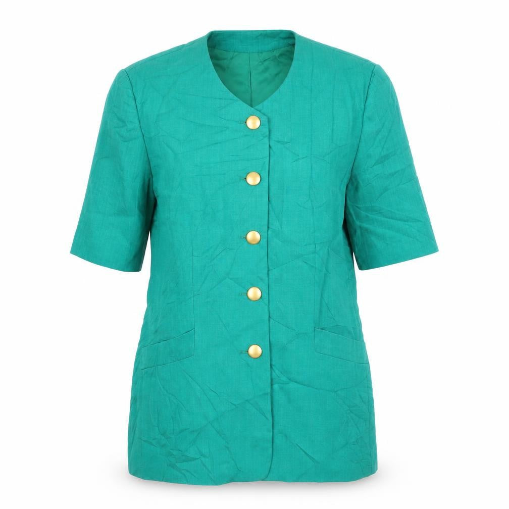 Viyella Women's Green Blazer, Size 10, Short Sleeve