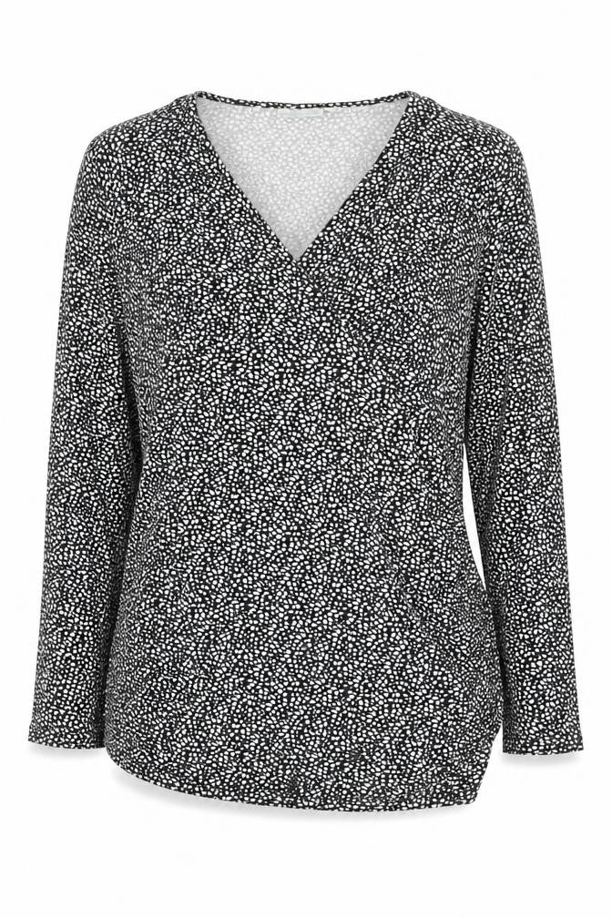 JoJo Maman Bébé Women's Black Animal Print Top M