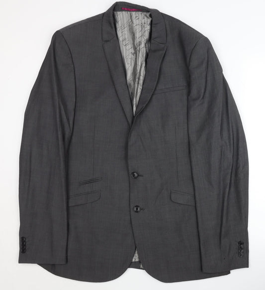 White Label Men's Grey Blazer 42L Long Jacket