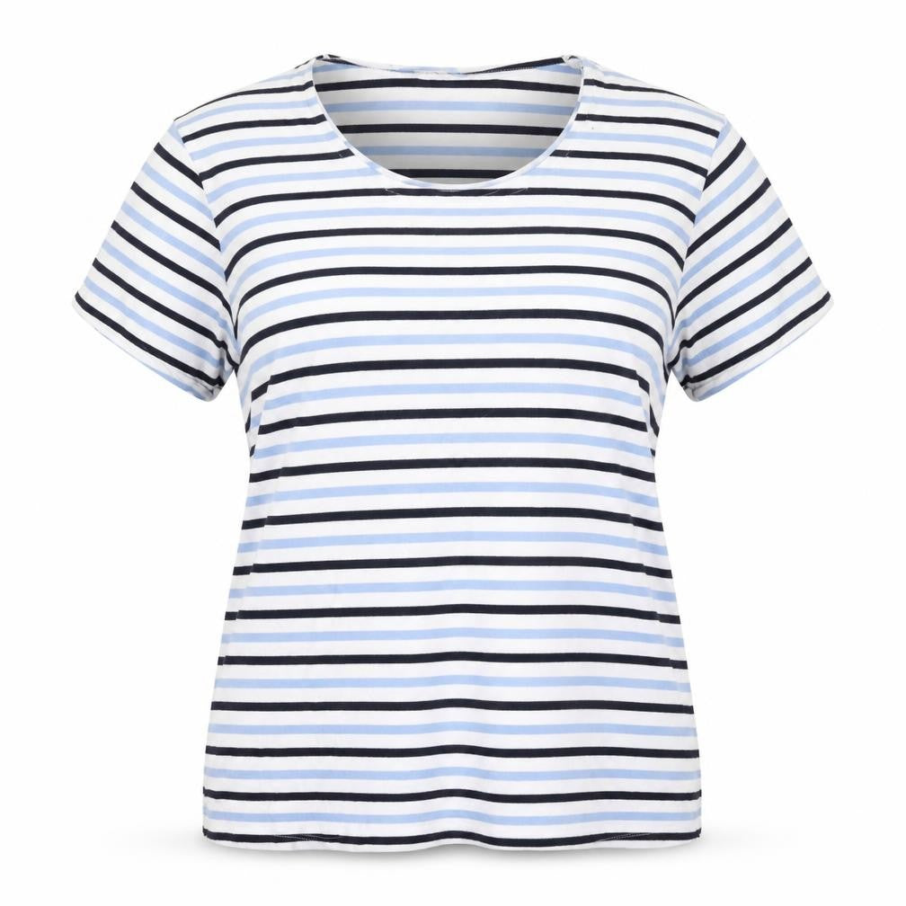 Cotton Traders Women's Striped T-Shirt Multicoloured 22/24