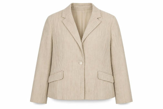Klass Women's Beige Suit Jacket Size 18 Lined Classic