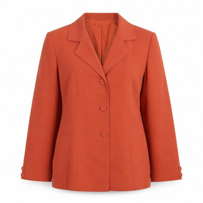 Episode Women's Orange Blazer, Size 16, Lined, Three-Button