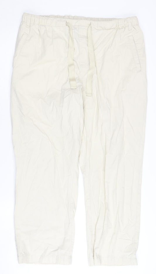 Cotton Traders Women's Beige Jogger Trousers L