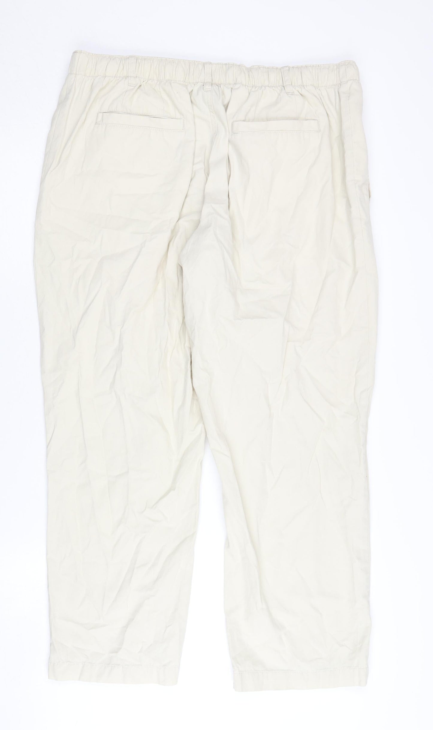 Cotton Traders Women's Beige Jogger Trousers L