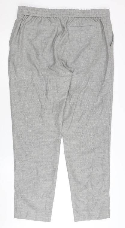 Ted Baker Men's Grey Dress Pants, Size 38R, Herringbone Wool