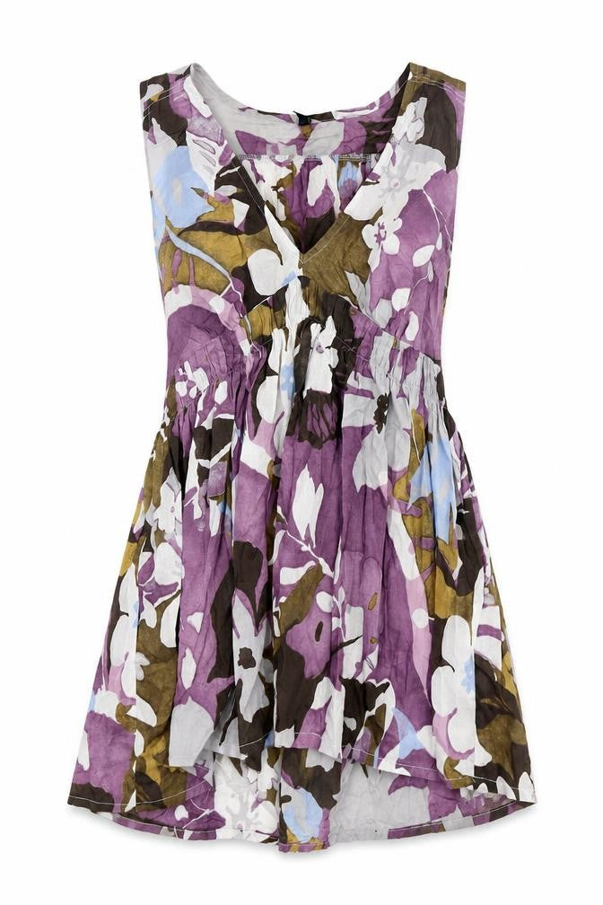 Stile Benetton Women's Floral Tunic Blouse S Multicoloured