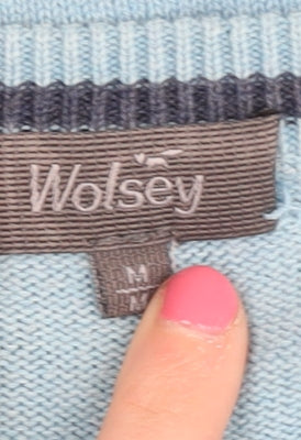 Wolsey Men's Blue V-Neck Pullover Jumper, M