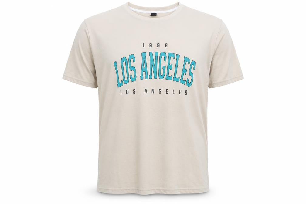 Manfinity Men's 3XL Beige Los Angeles T-Shirt