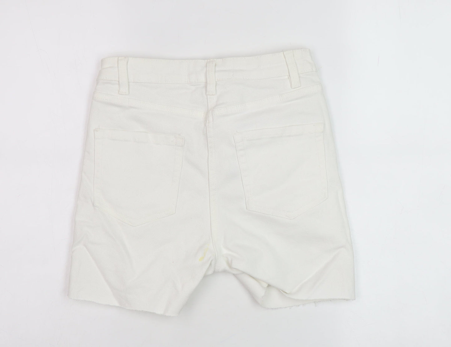 Women's White Denim Shorts Size 6 Slim Fit