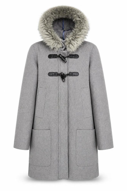 Next Women's Grey Duffle Coat, Size 10, Tall, Hooded