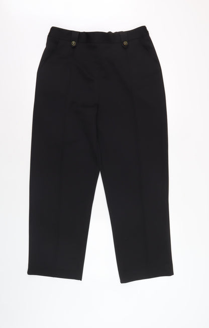 Bonmarché Womens Black Straight Trousers Size 14