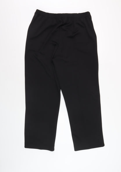 Bonmarché Womens Black Straight Trousers Size 14