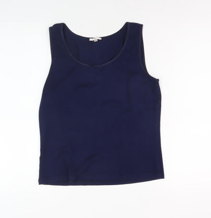 Country Casuals Women's Blue Tank Top, Medium, Viscose Elastane