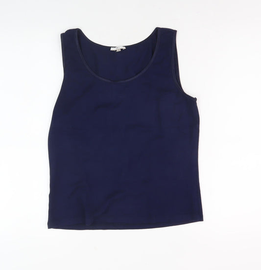 CC Women's Blue Tank Top, Medium, Viscose Elastane