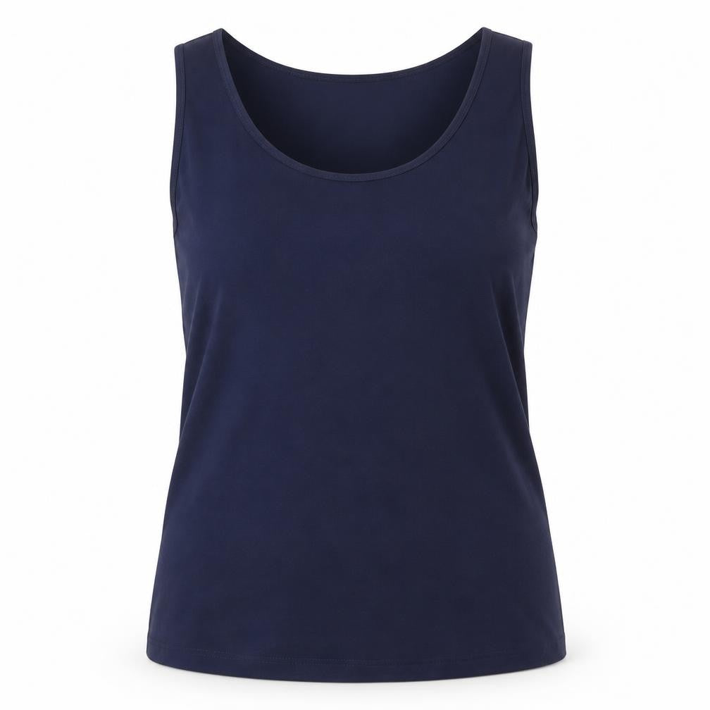 Country Casuals Women's Blue Tank Top, Medium, Viscose Elastane