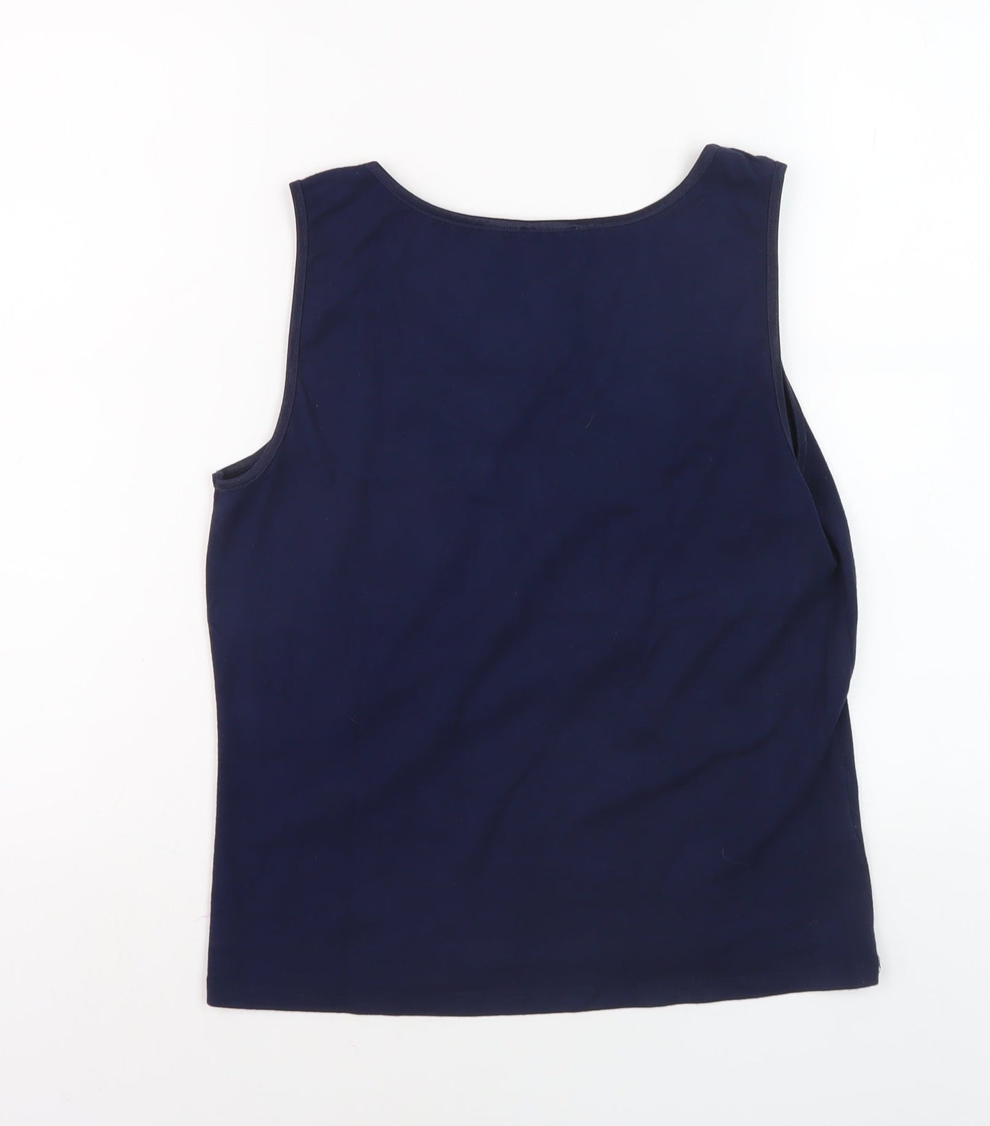 CC Women's Blue Tank Top, Medium, Viscose Elastane