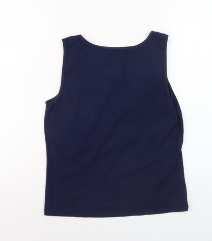 Country Casuals Women's Blue Tank Top, Medium, Viscose Elastane