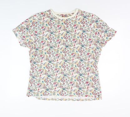 Soviet Womens Multicoloured Paisley T-Shirt XL