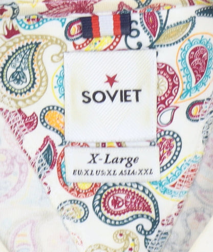 Soviet Womens Multicoloured Paisley T-Shirt XL