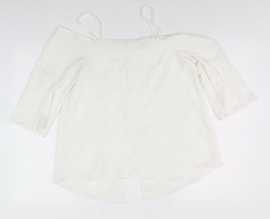 River Island Women’s White Off Shoulder Top UK 12