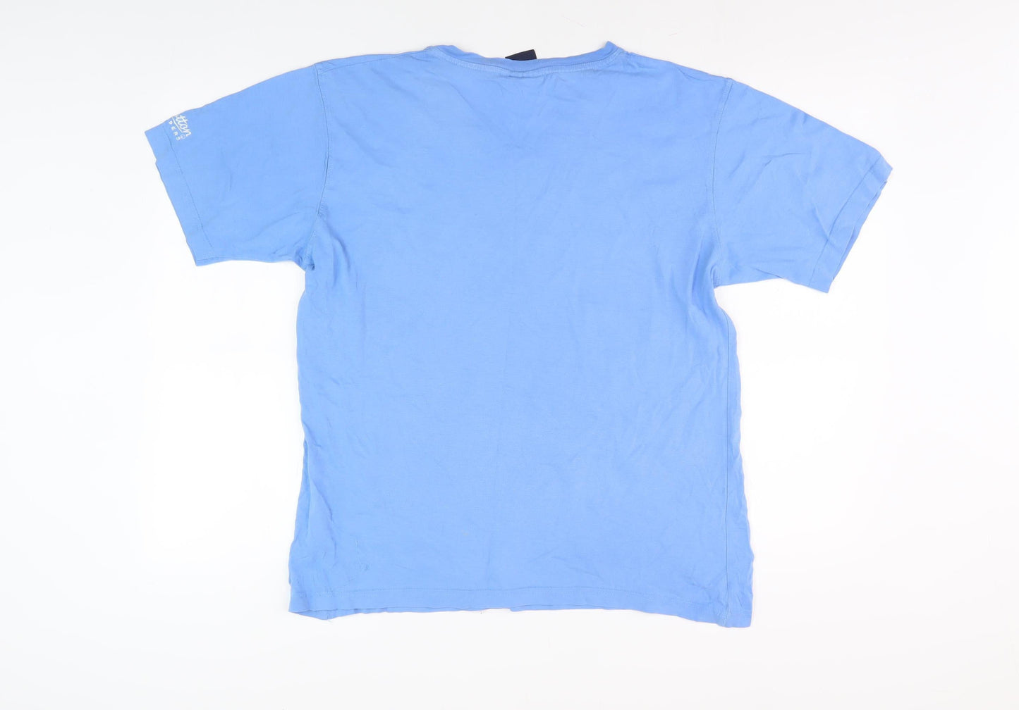 Cotton Traders Men's Blue V-Neck T-Shirt, Size S, Summer Essential