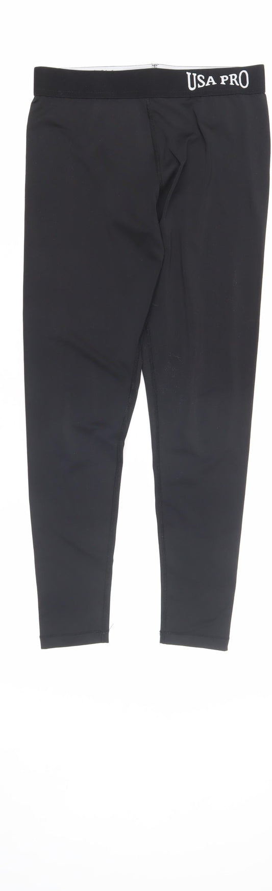 USA Pro Girls Black Leggings - Size 12 Years, Activewear