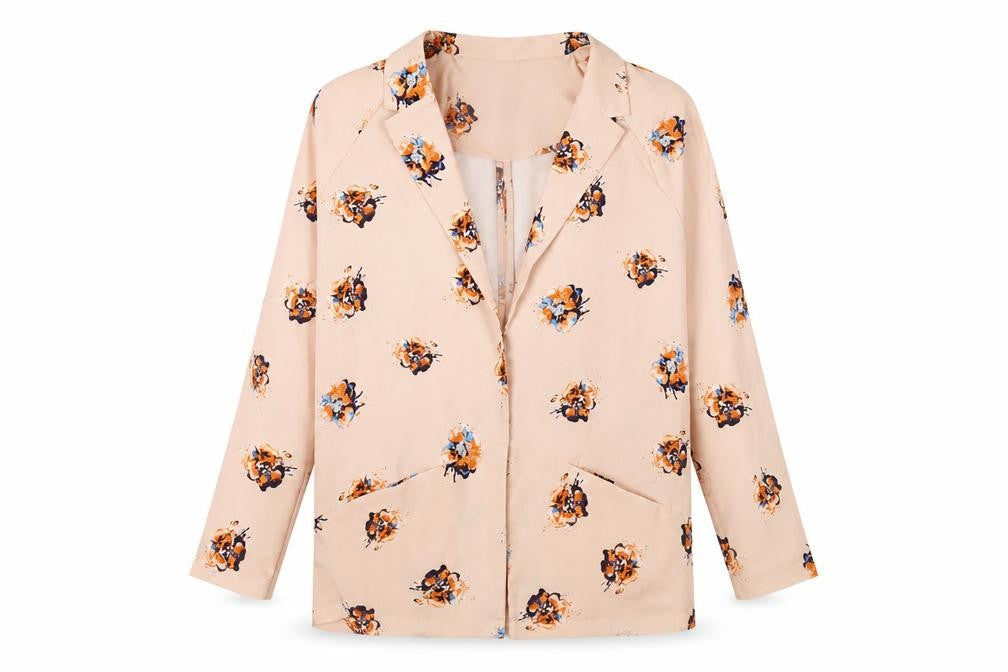 Vero Moda Women's Beige Floral Jacket - Size M