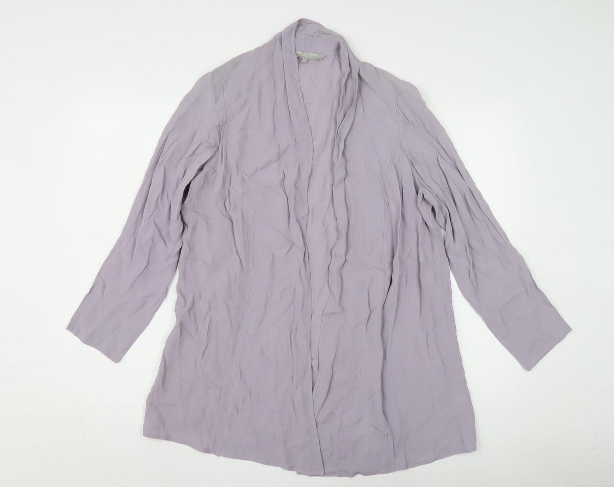 Ann Harvey Women's Purple Mid-Length Jacket Size 14