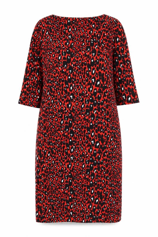 Next Women’s Red Animal Print Dress, Size 12