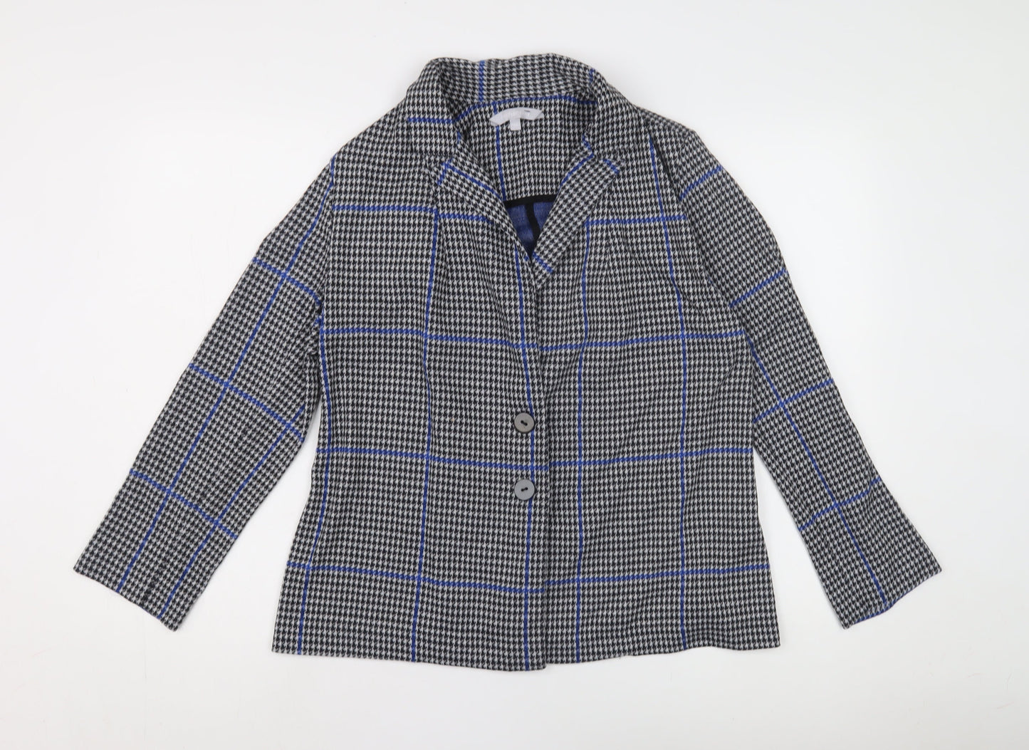Red Herring Women's Black Check Tweed Blazer Size 14
