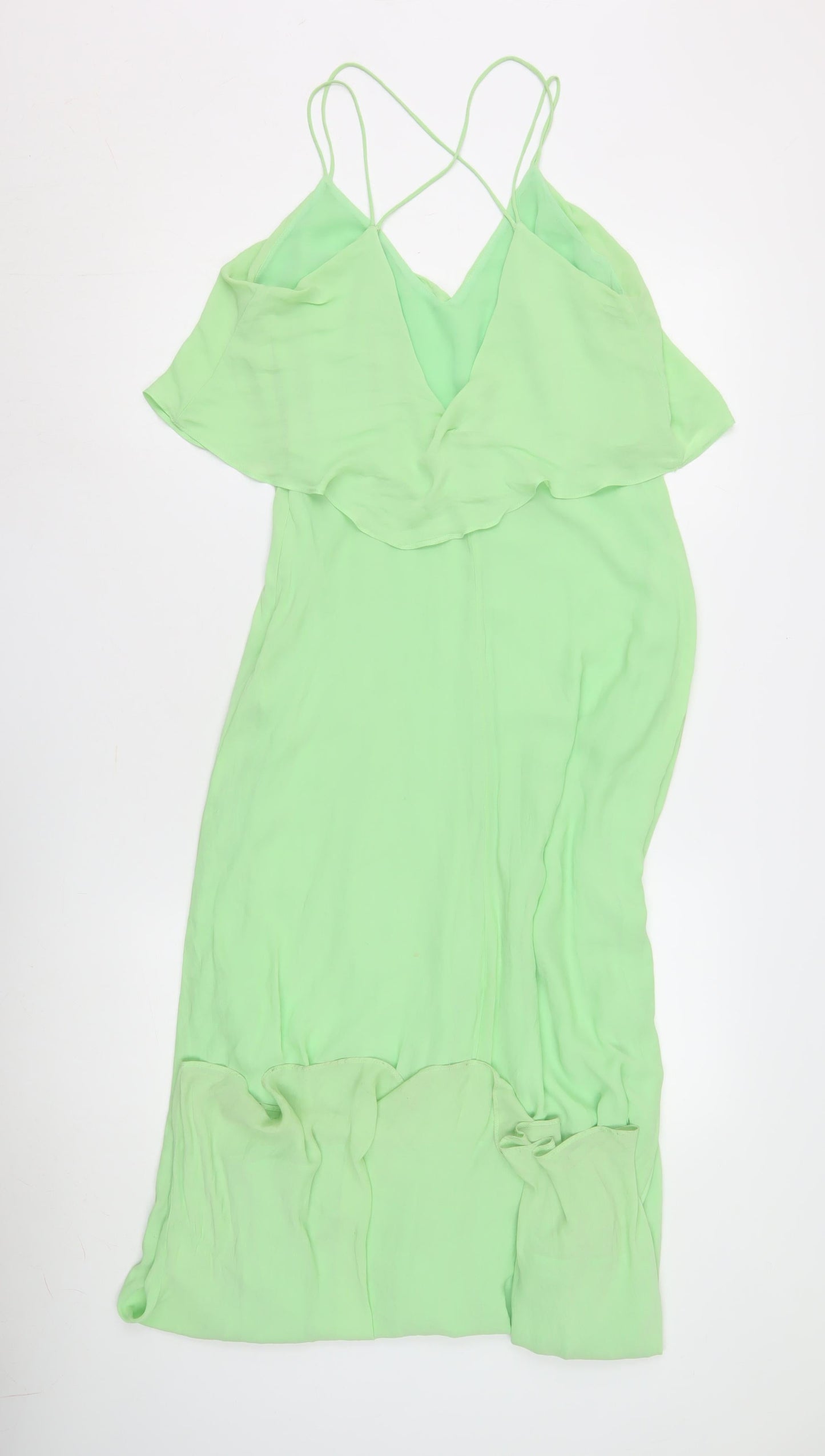 Zara Basic Women’s Green Slip Midi Dress M