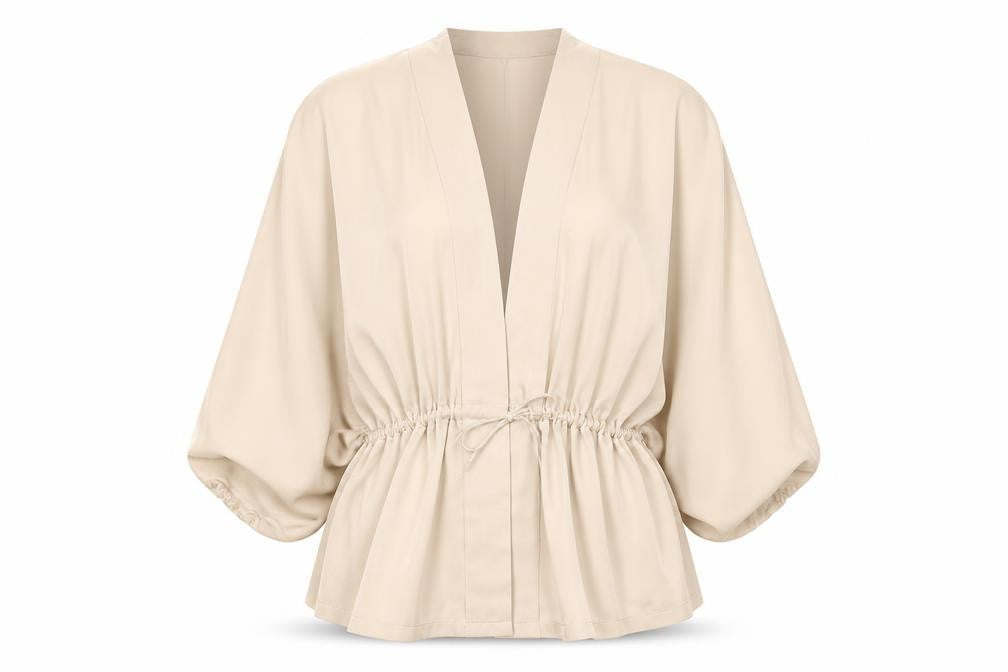 PrettyLittleThing Women's Beige Kimono Blouse Size 12