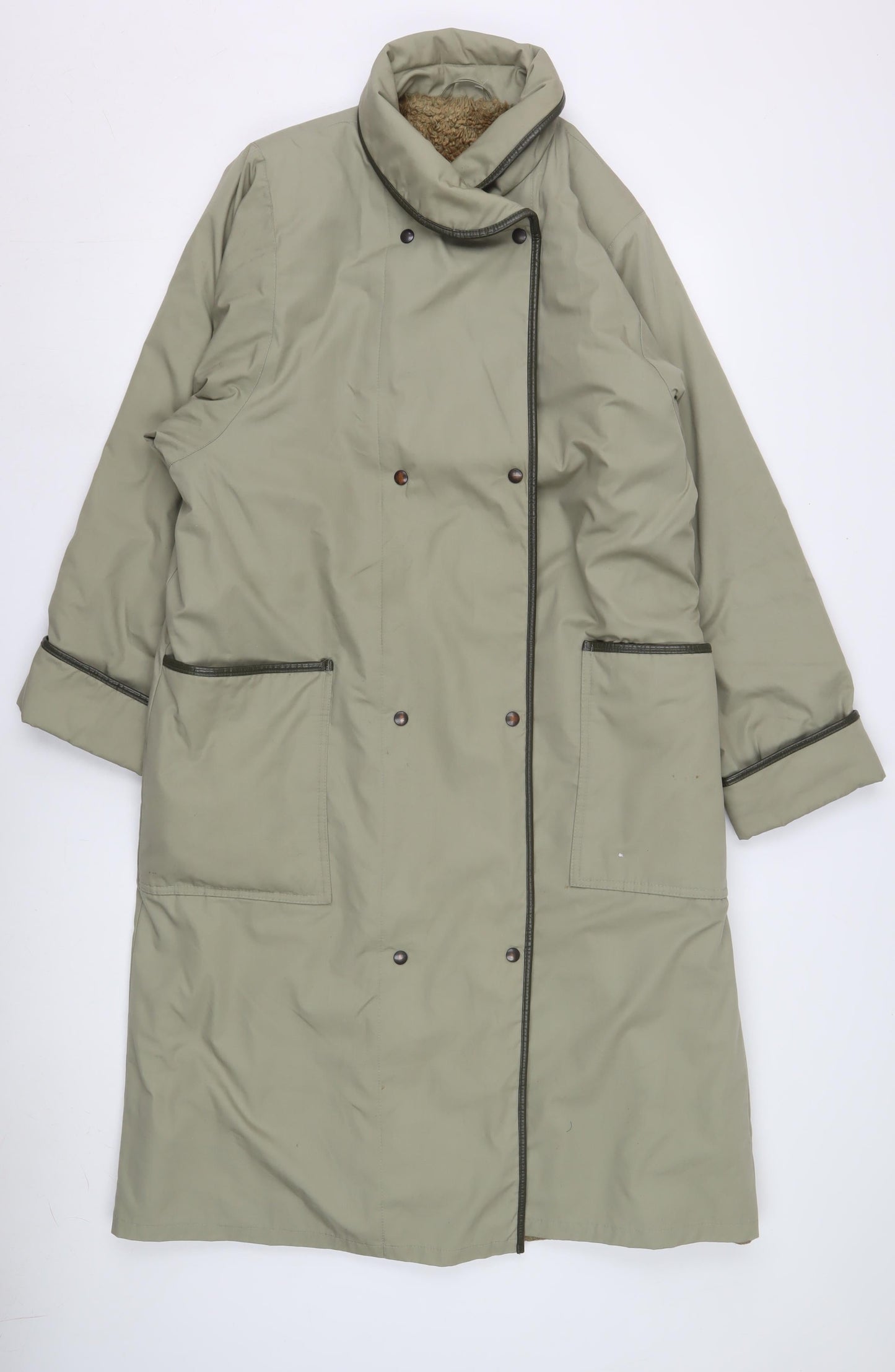 St Michael Women's Beige Long Overcoat Size 14