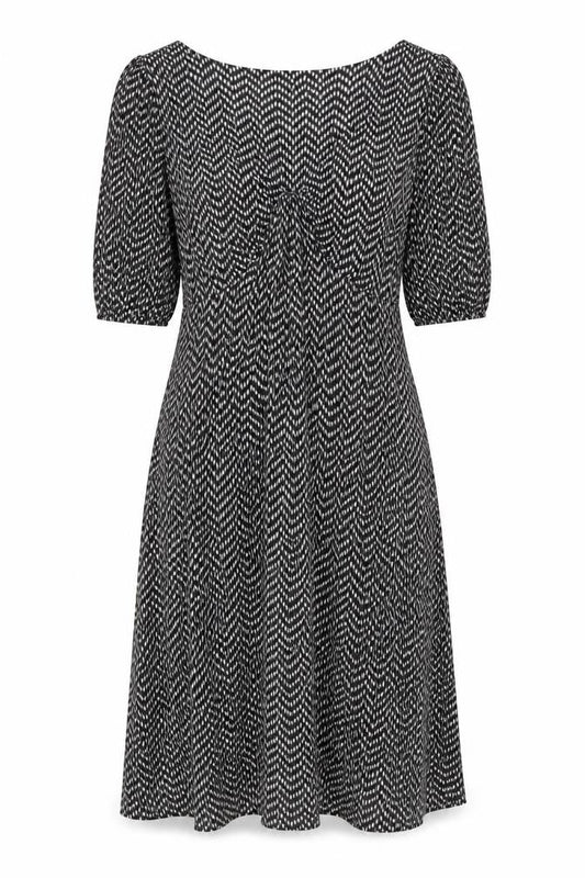 Monsoon Women's Brown Geometric A-Line Dress Size 10