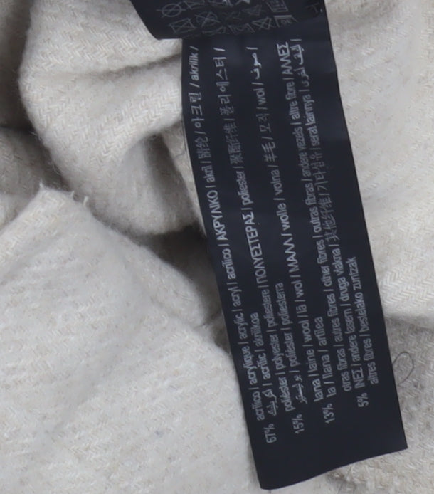 Pull&Bear Women's Beige Mid-Length Coat S