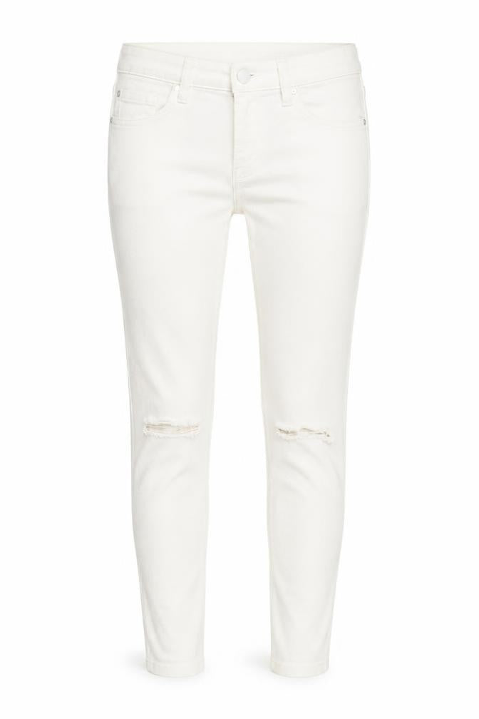 Dorothy Perkins Women's White Skinny Jeans Size 8