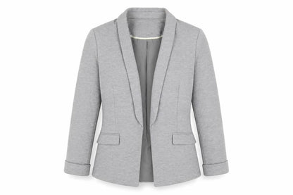 Front view of Miss Selfridge Women's Grey Blazer UK 12 Regular