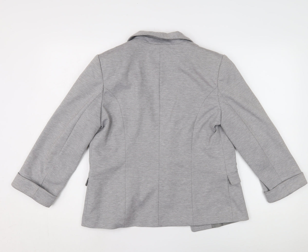 Miss Selfridge Women's Grey Blazer UK 12 Regular