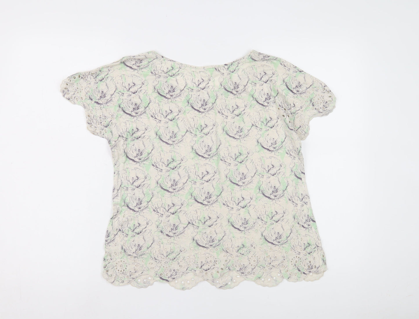 Women's Multicoloured Floral Lace Blouse Size 10