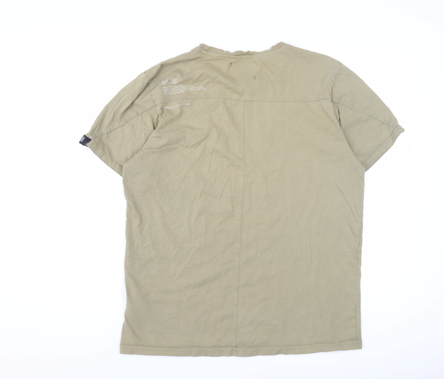 Duck and Cover Men's Beige XL Graphic T-Shirt