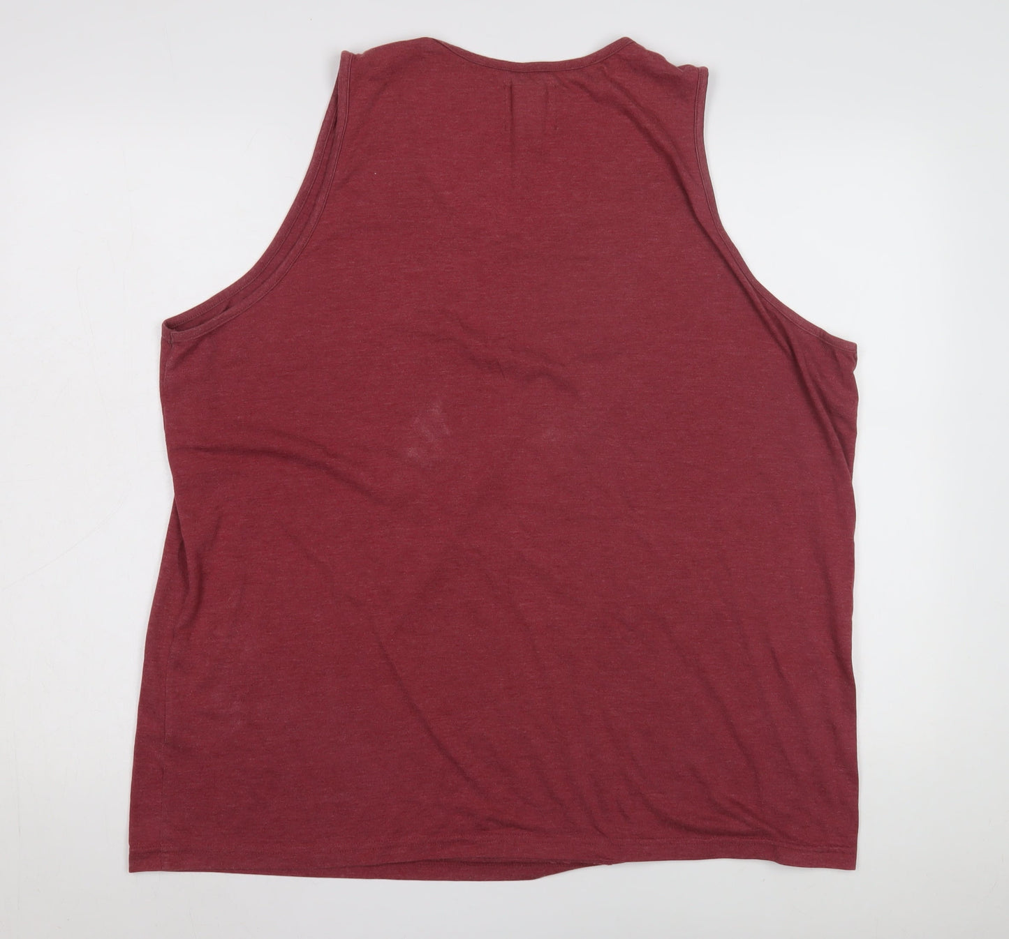 Burton Menswear London 2XL Red Sleeveless T-Shirt