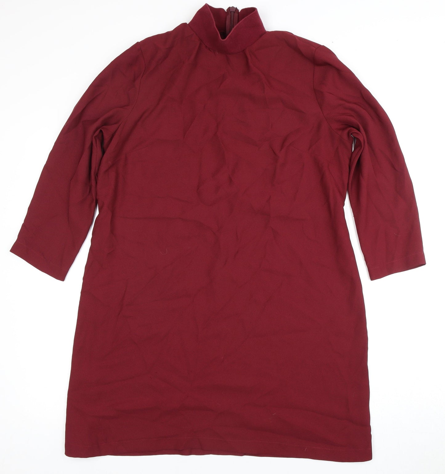 River Island Women's Red 3/4 Sleeve Dress Size 16