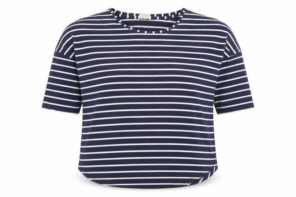 Phase Eight Women's Blue Striped T-Shirt, Medium