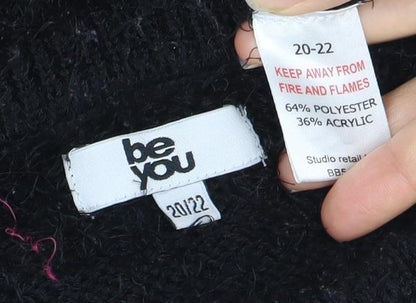 Be You Women's Black Pullover Jumper Size 20