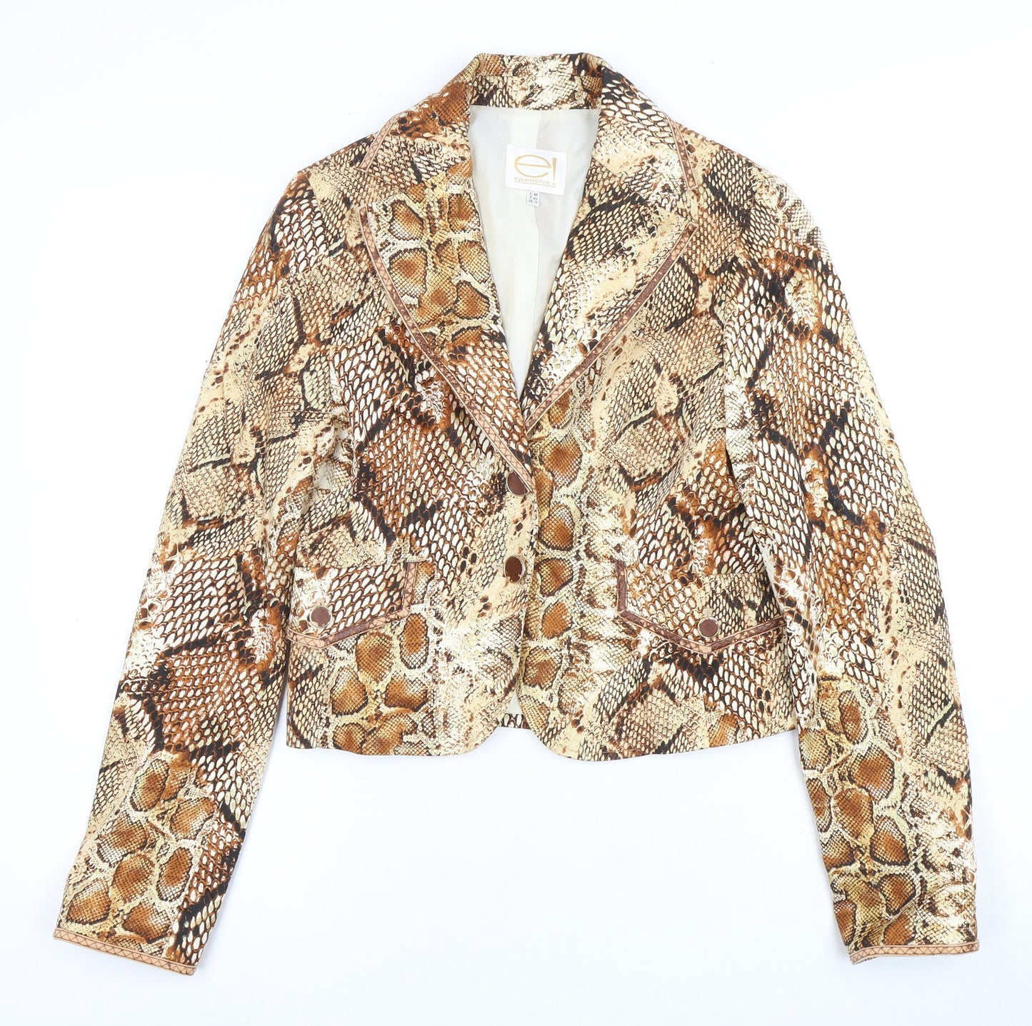 Xpensive Women's Multicoloured Animal Print Blazer, Size 12