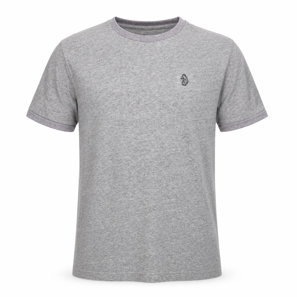Luke Men's Grey M Crew Neck T-Shirt with Logo