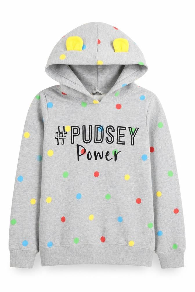 George Women's Grey Polka Dot Hooded Jacket Size 12