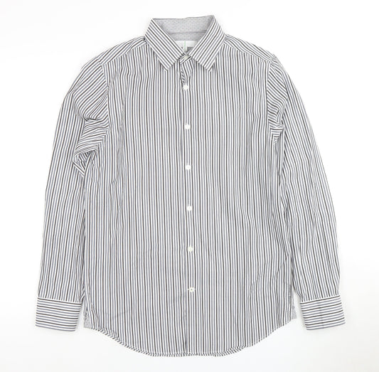 Jasper Conran Men's White Striped S Dress Shirt