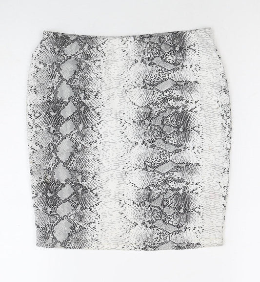 Boohoo Women's Grey Pencil Skirt Size 8