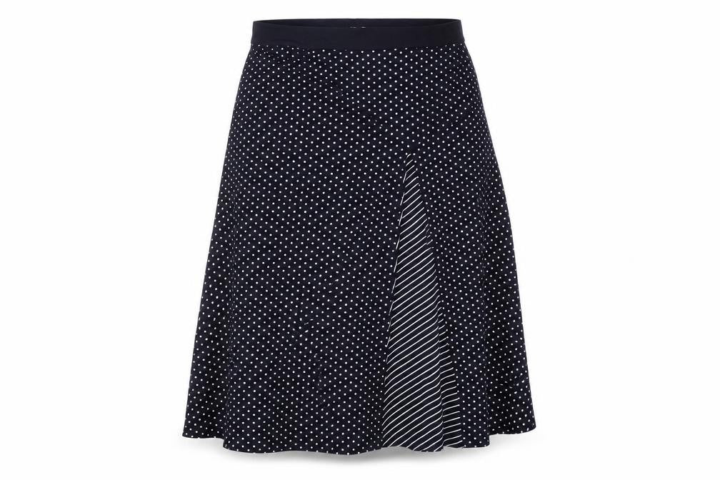 Betty Barclay Women's Black Polka Dot Flare Skirt Size 16